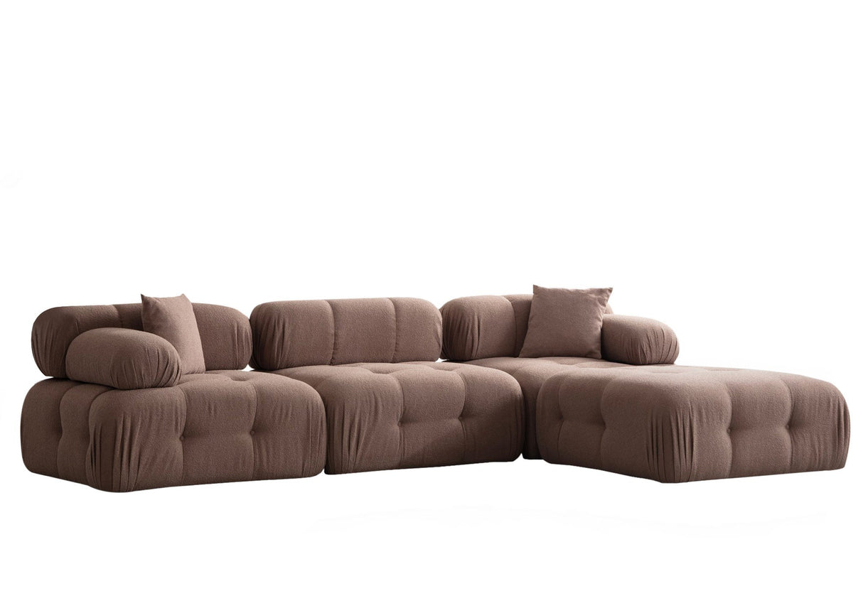 Banken - Modulaire bank 3 - zits met hocker Doblo cappuccino - Dimehouse