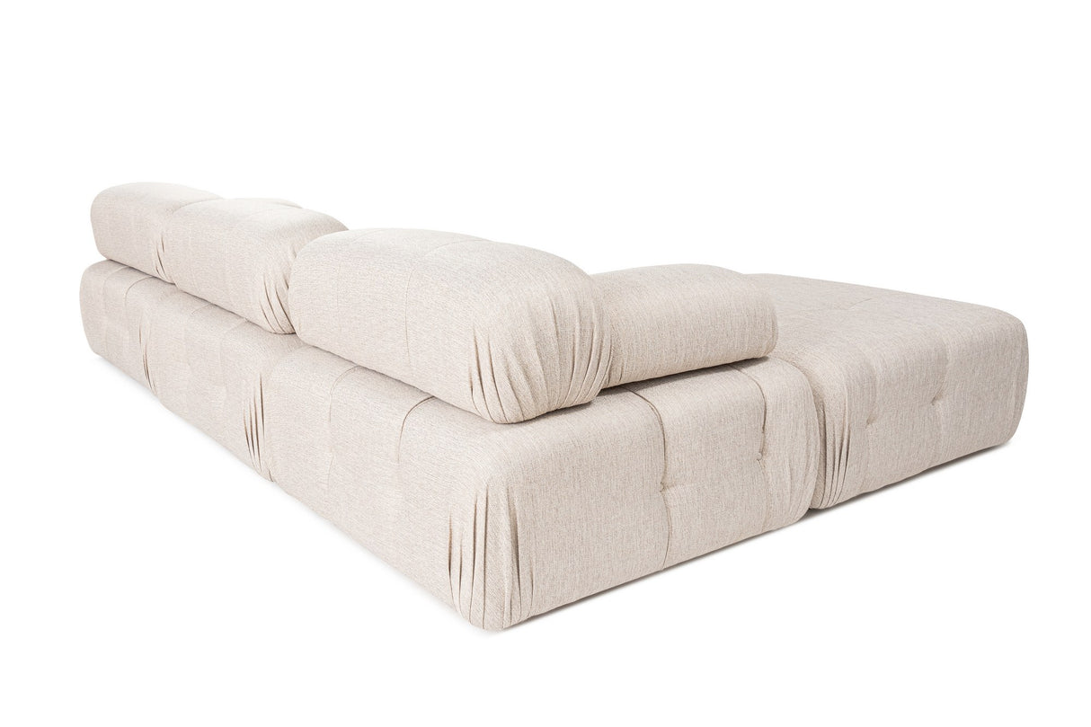 Banken - Modulaire bank 3 - zits met hocker Doblo licht beige - Dimehouse