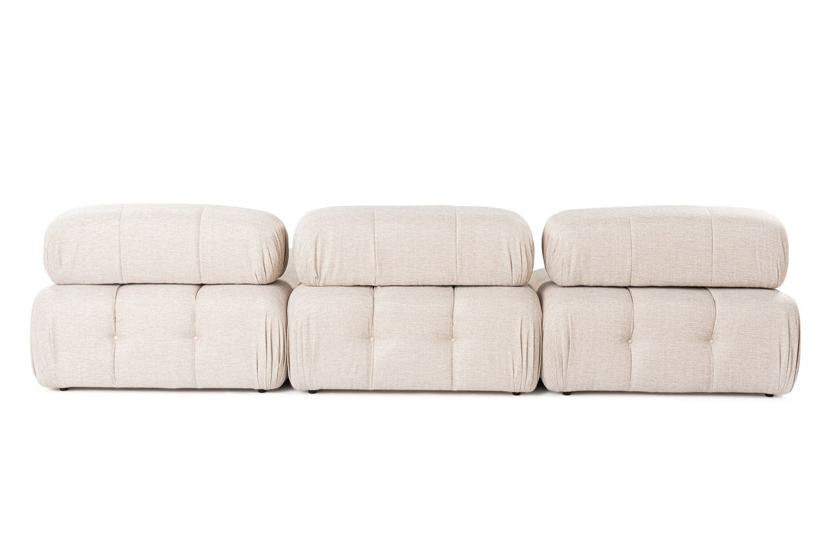 Banken - Modulaire bank 3 - zits met hocker Doblo licht beige - Dimehouse