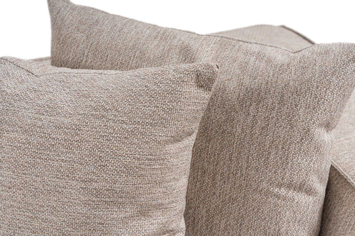 Banken - Modulaire XXL hoekbank beige linnen 430 cm breed Sora - Dimehouse