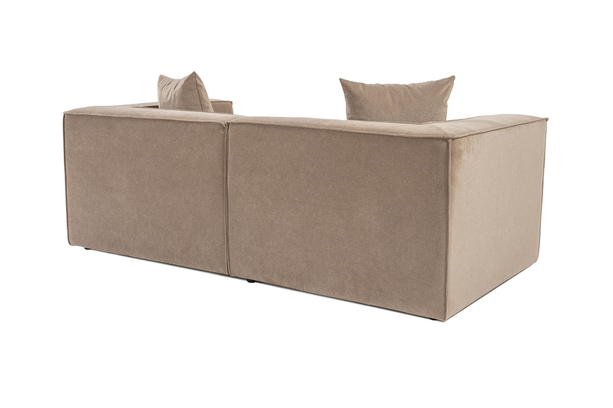 Banken - Modulaire XXL 2 - zits bank Sora 190 cm breed in Cappucino linnen - Dimehouse