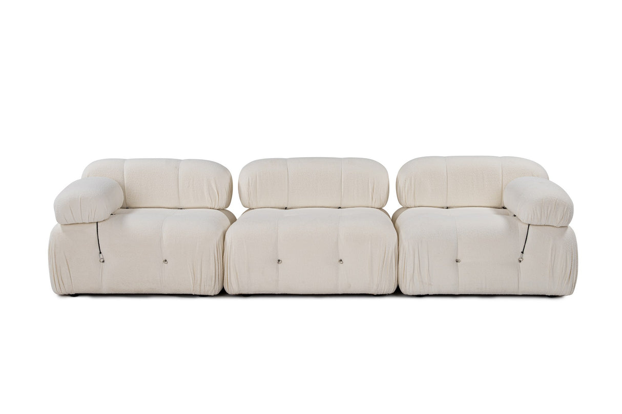 Banken - Modulaire bank 3 - zits Bubble bouclé wit - Dimehouse
