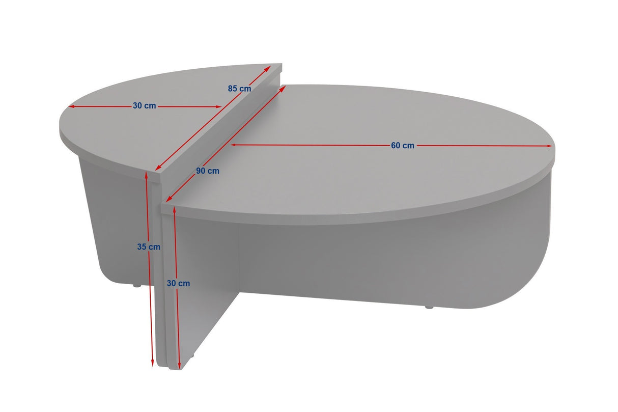 Salontafels - Ronde Salontafel Naturel 85 cm Melamine Orin - Dimehouse