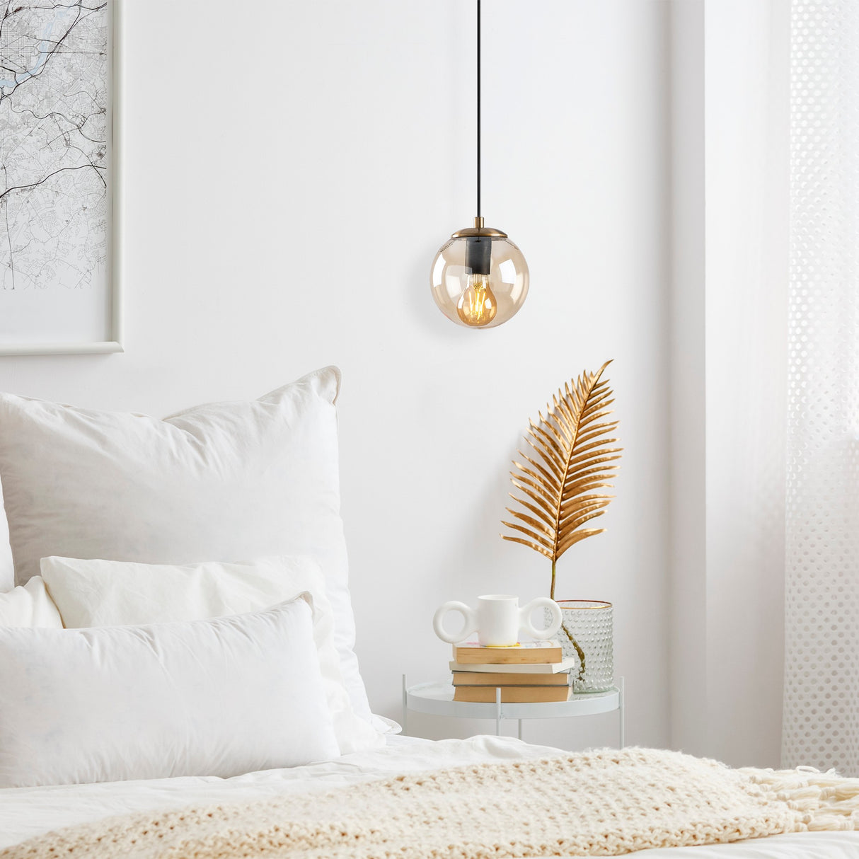 Hanglampen - Hanglamp Geel Glas Comet - Dimehouse