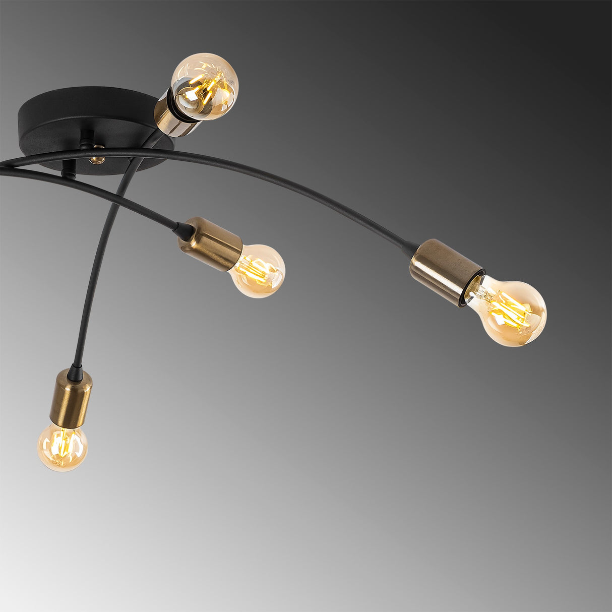 Plafondlampen - Plafondlamp Zwart Metaal Zest - Dimehouse
