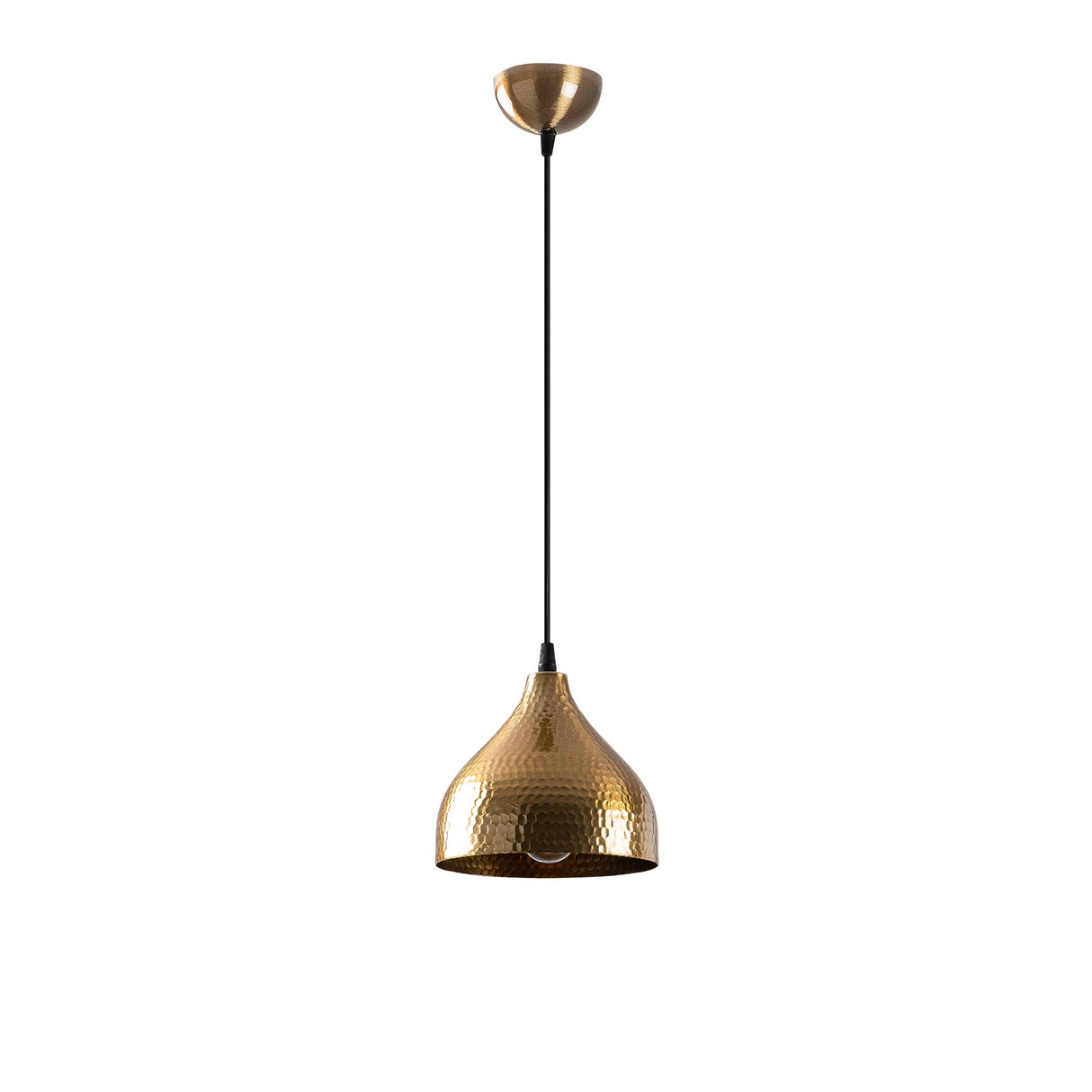 Hanglampen - Hanglamp Rond Bronskleurig Metaal Eclipse - Dimehouse