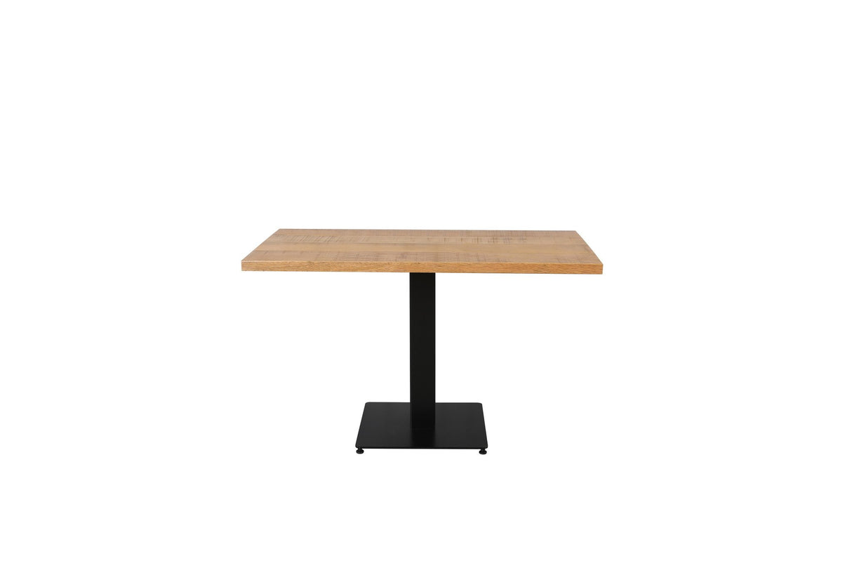Esstisch Bistrotisch Rechteck Dimehouse Braun LxBxH 126x76x7 Mangoholz Weißes Foto von vorne