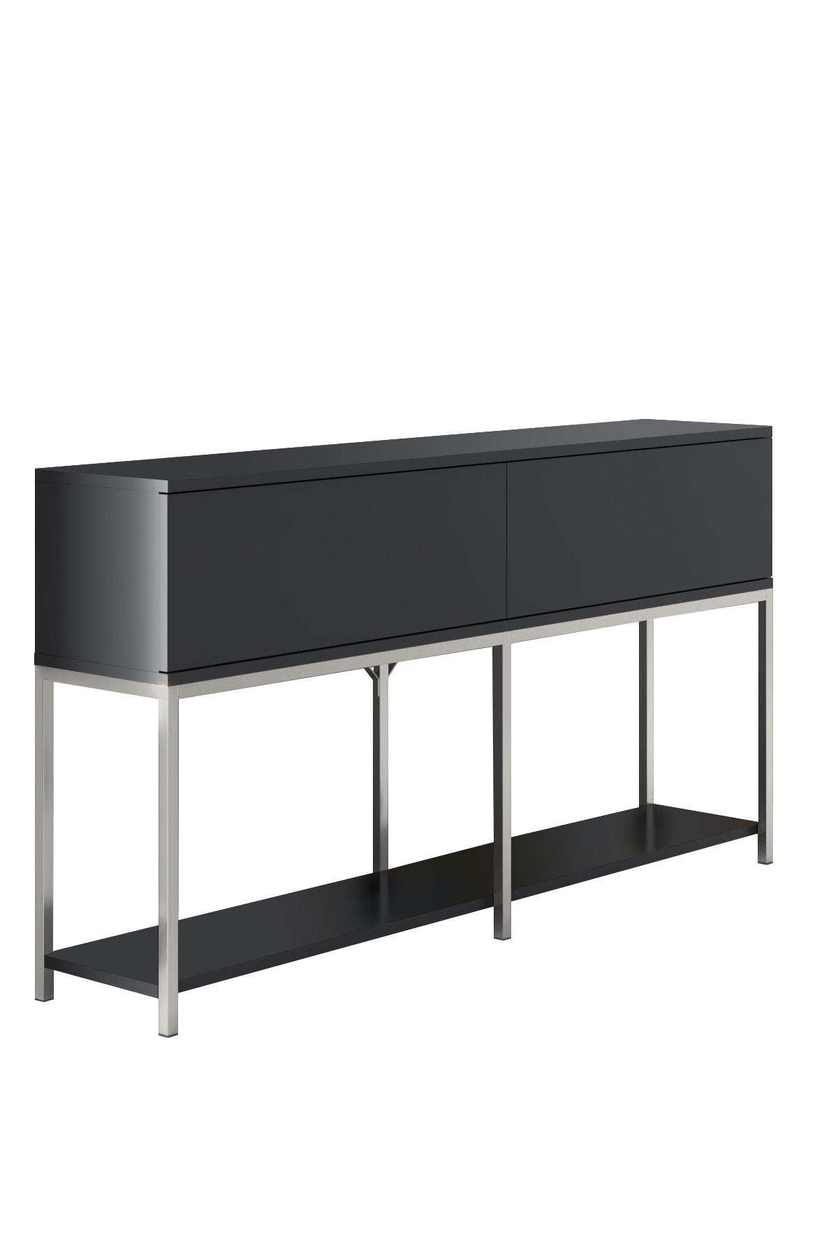 Meubelsets - Meubelset Antraciet Lord - Salontafel + TV Meubel + Dressoir - Zilver Frame - Dimehouse