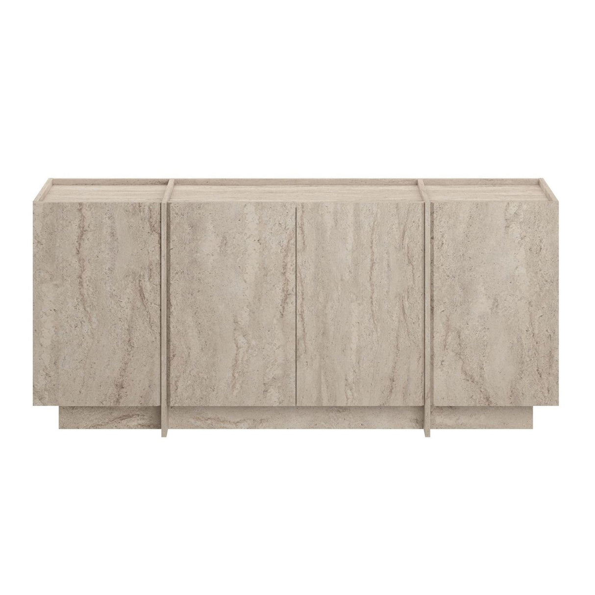 Dorma Konsolentisch Travertinoptik 180 cm Melaminbeschichtetes Holz