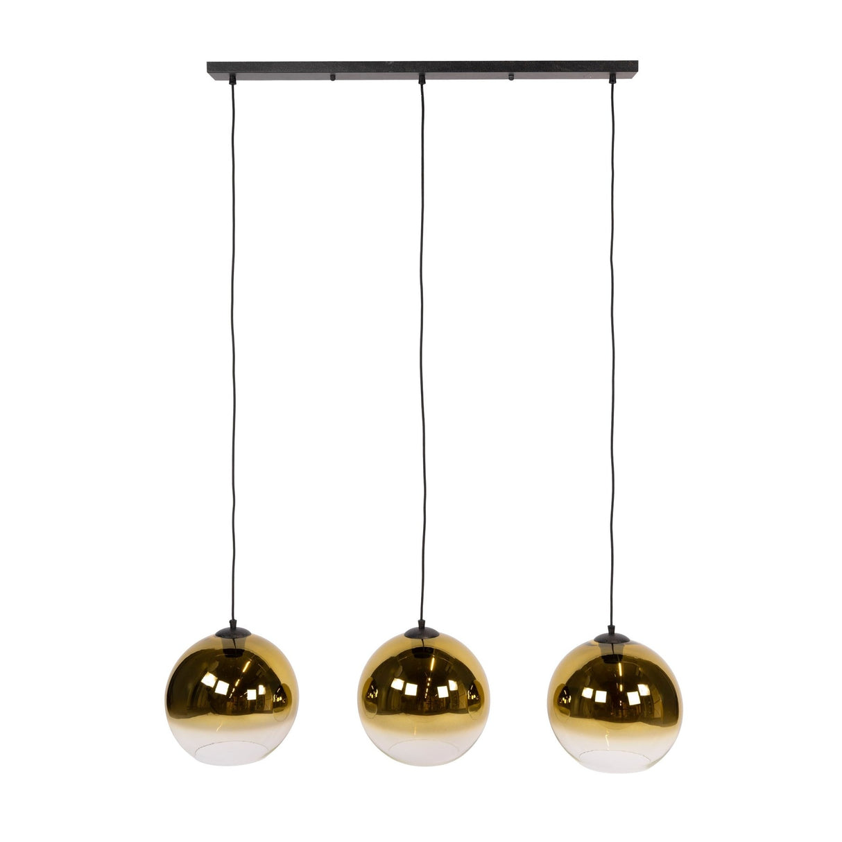 Hanglamp - Glazen hanglamp Juliette 3 - lichts goud glas - Dimehouse