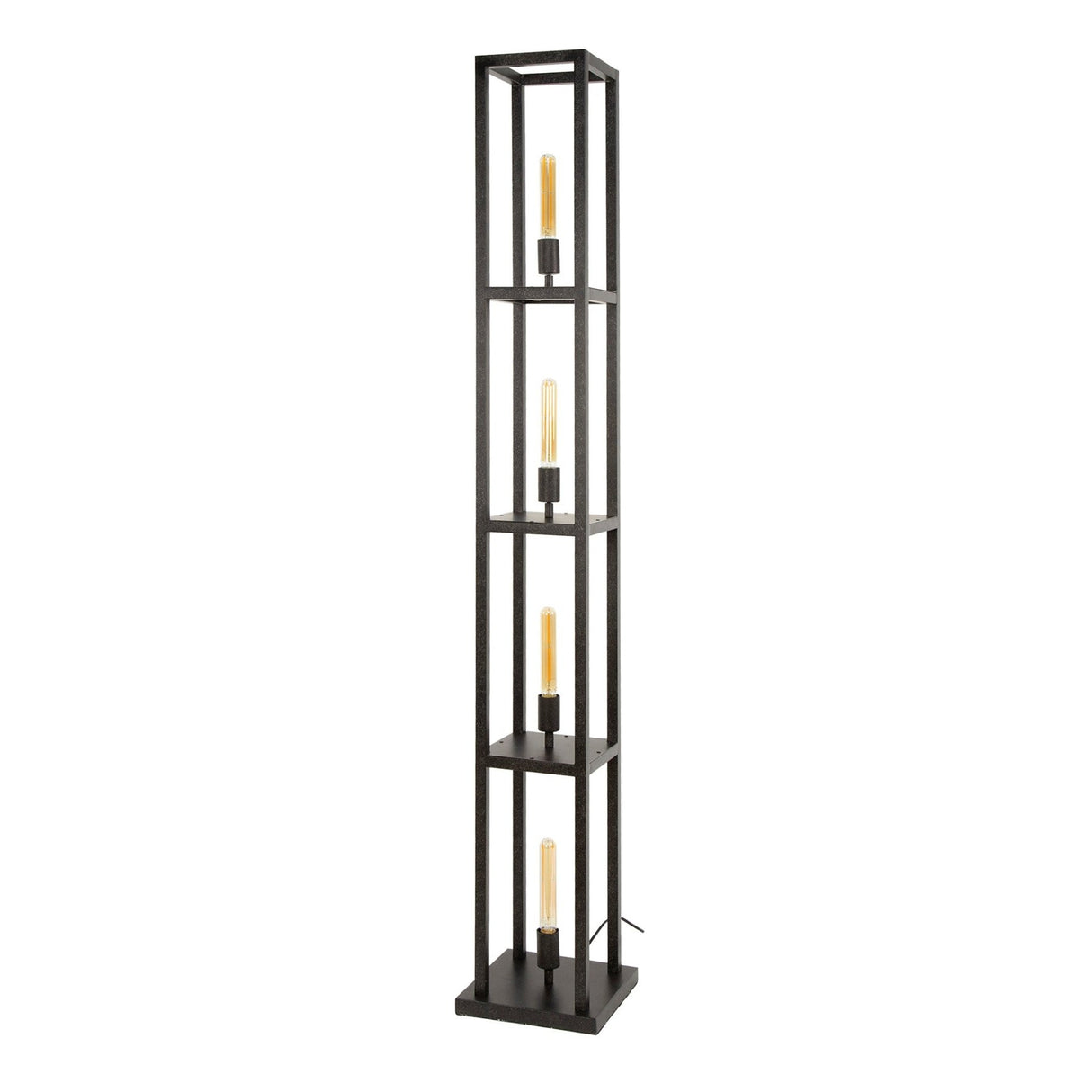 Vloerlampen - Industriële vloerlamp Ardon 4 - lichts Zwart metaal - Dimehouse