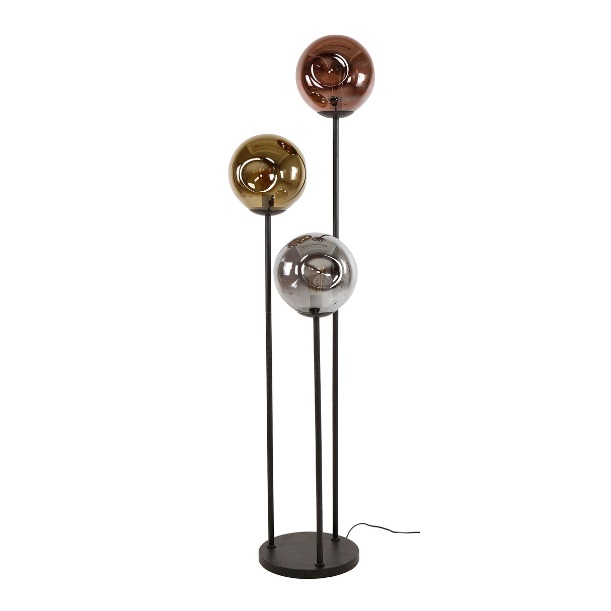 Vloerlampen - Vloerlamp Ada 3 - lichts Gekleurd Glas - Dimehouse