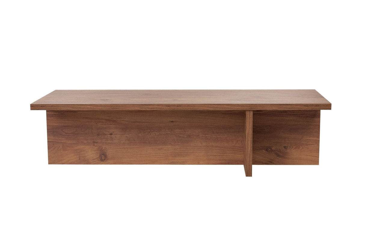 Salontafels - Rechthoekige salontafel dennenhout melamine - 120x45x30 cm - Portland - Dimehouse