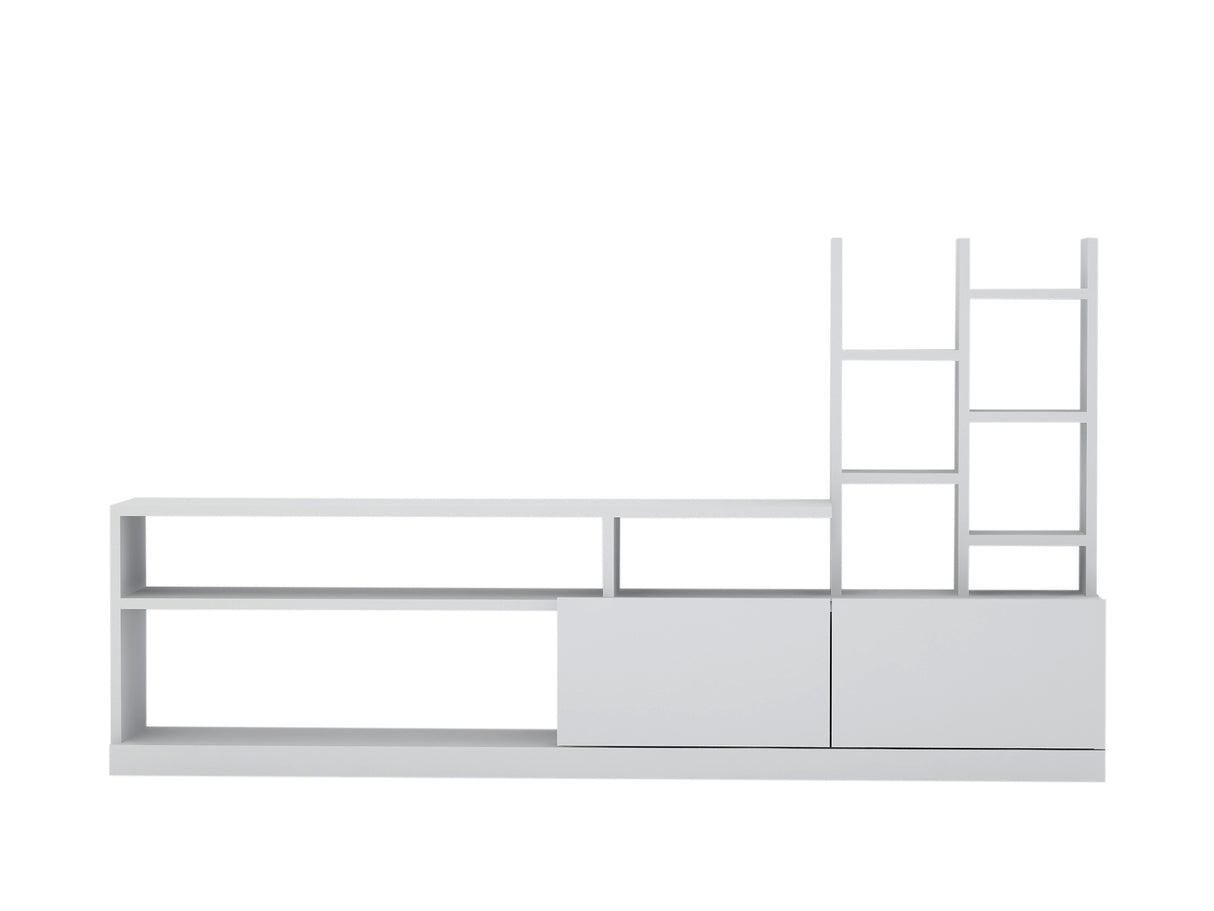 TV Meubels - TV Meubel Set Dolunay Wit Melamine 164,4x91,3x25 cm - Dimehouse