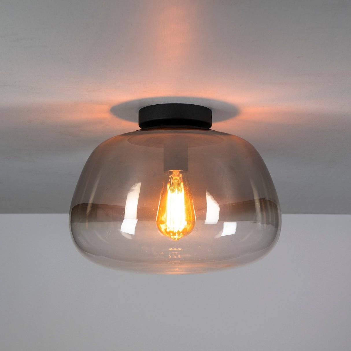 Hanglampen - Plafondlamp Noma Shaded Smoke Grey Glas 36 cm - Dimehouse