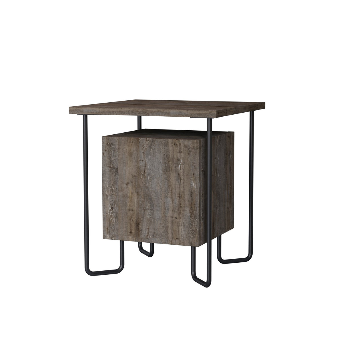 Nachtkastjes - Nachtkastje Acres Donkerbruin Melamine 40x45x40 cm - Dimehouse
