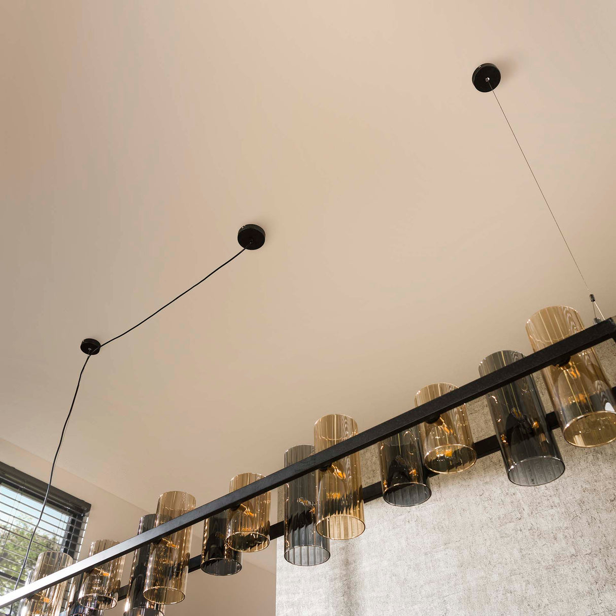 Hanglampen - Hanglamp Khai 14 - lichts cilinder gemixt glas - Dimehouse