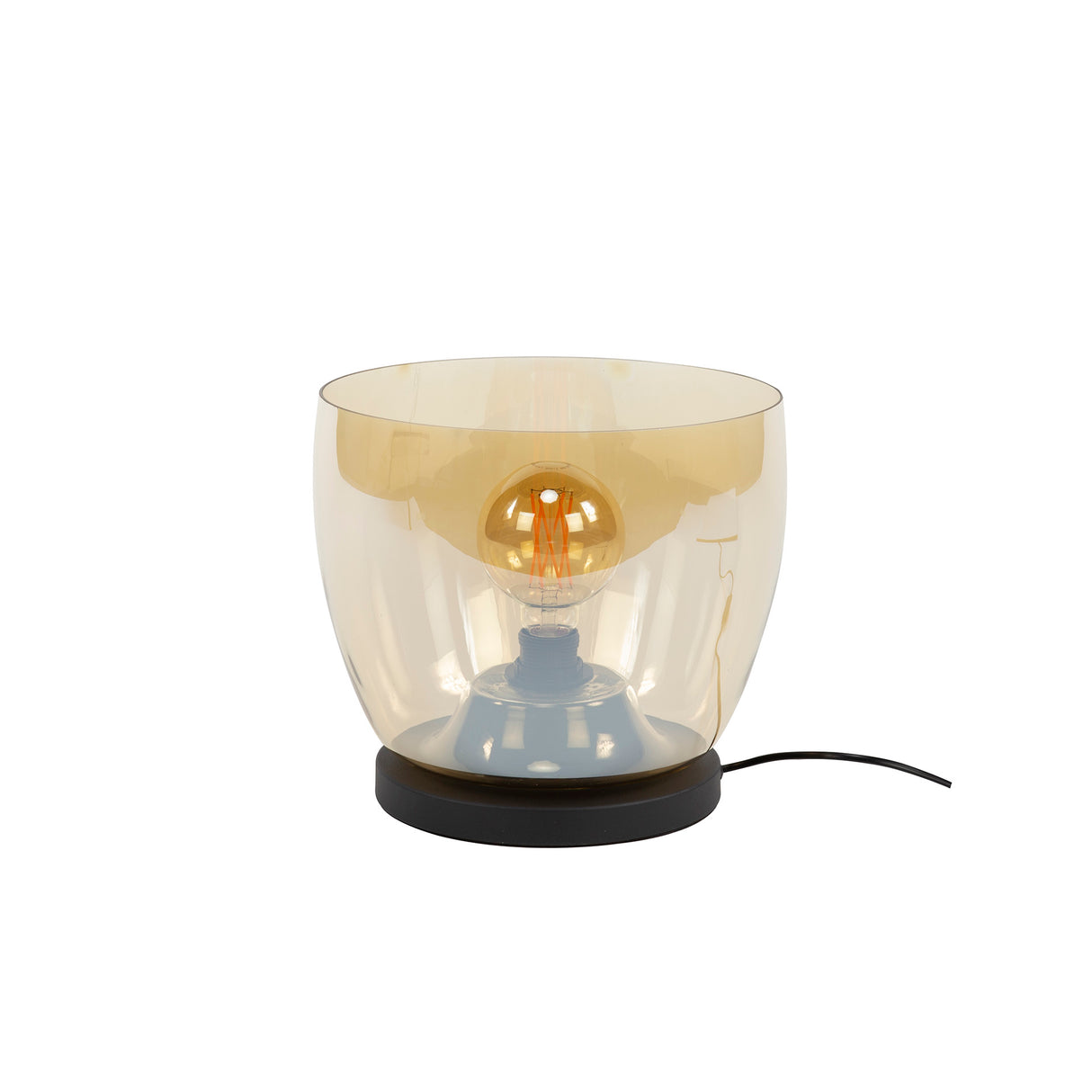 Vloerlampen - Vloerlamp Dain UP L Amberkleurig glas - Dimehouse