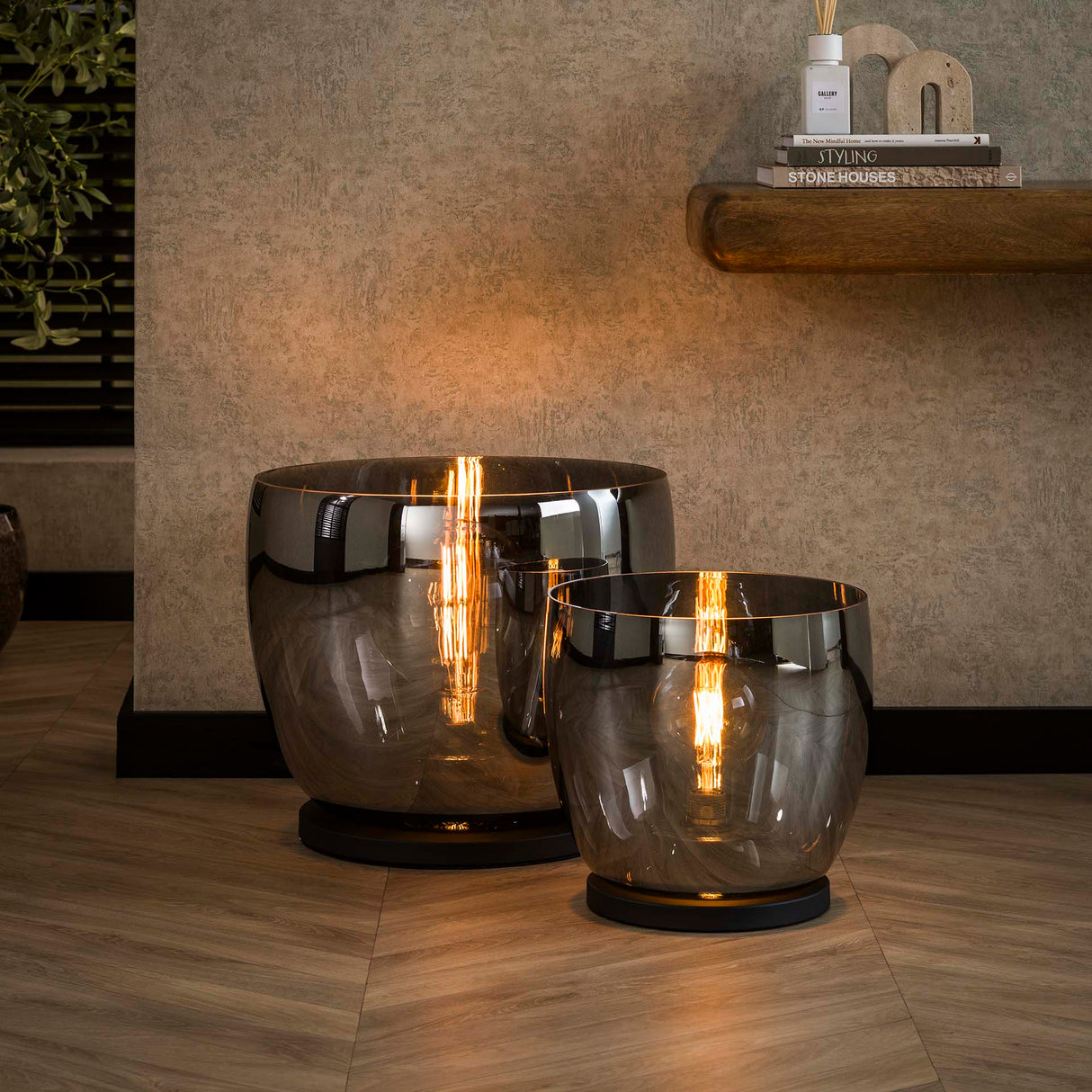Vloerlampen - Vloerlamp Dain UP XL Chroomkleurig glas - Dimehouse