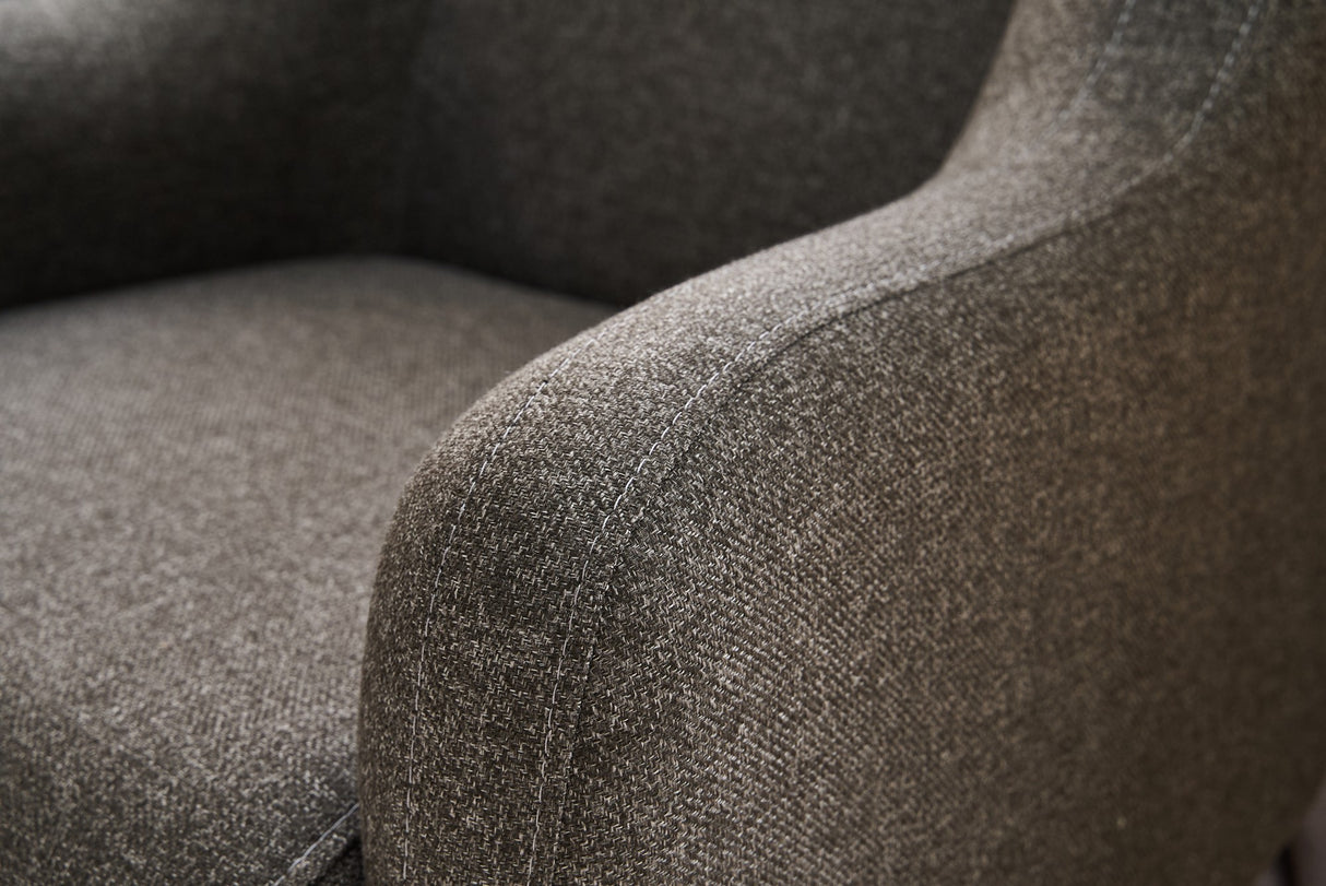Fauteuils - Moderne fauteuil Antraciet linnen stof met hoge poot Revos - Dimehouse