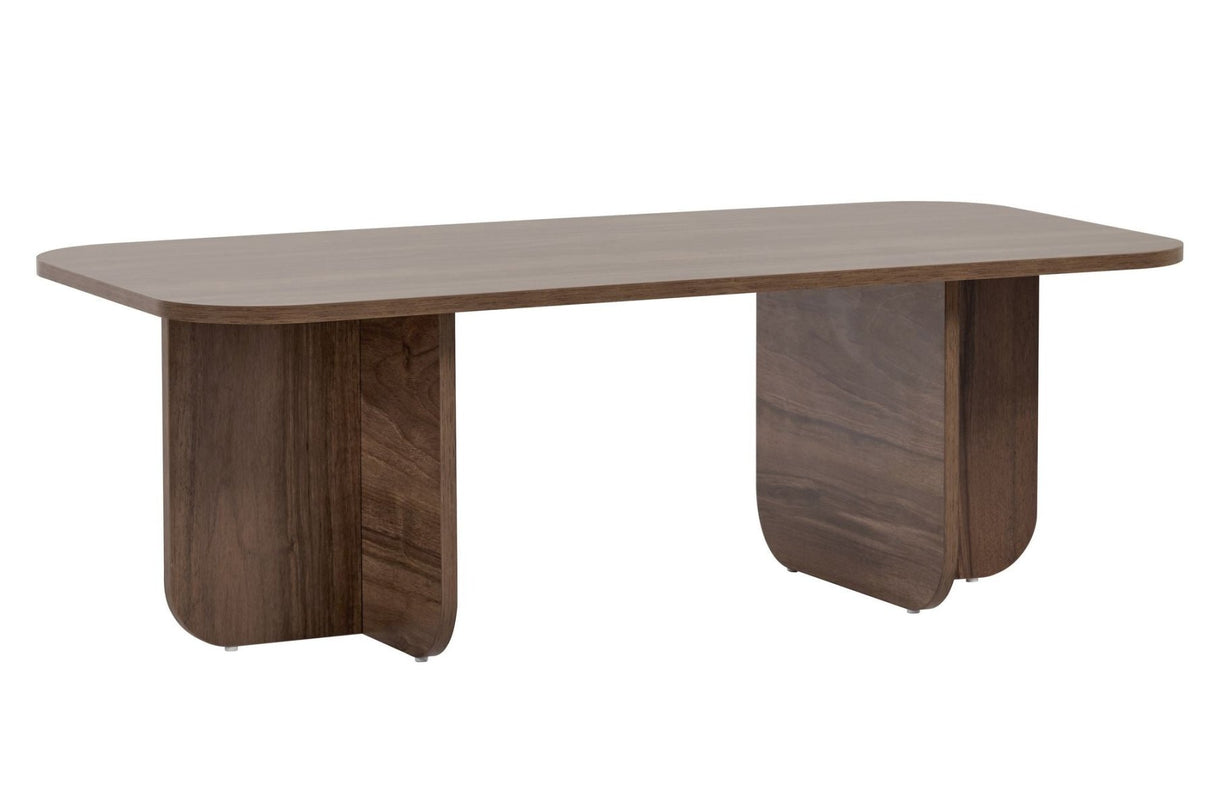 Akira Couchtisch in Walnussoptik 120 x 60 cm Melaminbeschichtetes Holz