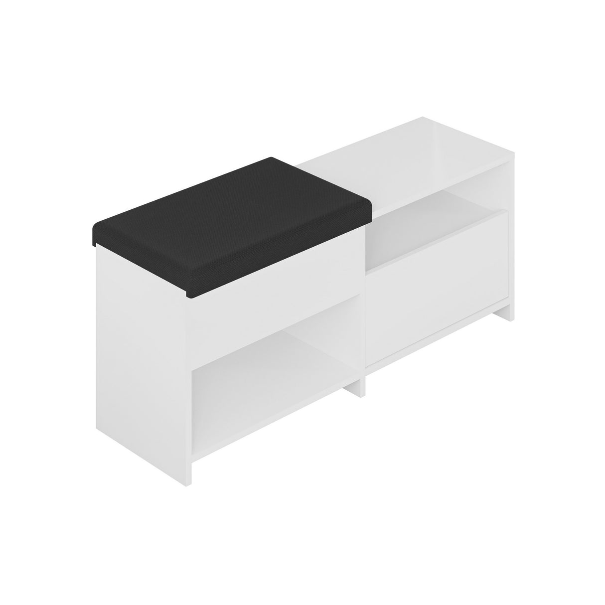 Schoenenkasten - Schoenenkast Filux Wit Melamine 120,3x51x40,5 cm - Dimehouse