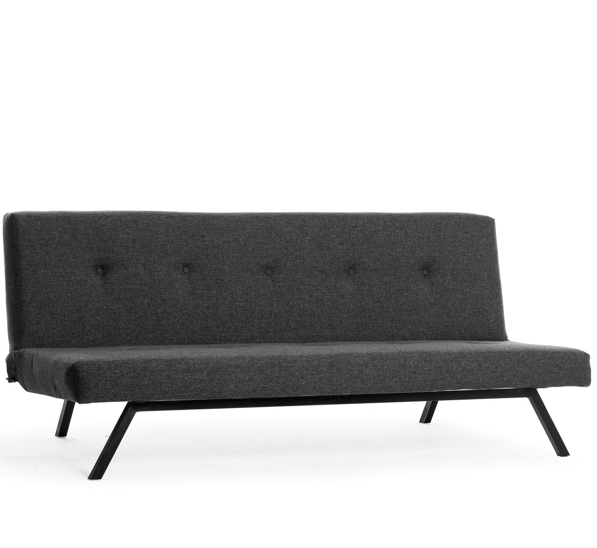 Slaapbanken - Slaapbank Antraciet Stof 3 - Zits - 180 cm - Zonder armleuningen - Zoly - Dimehouse