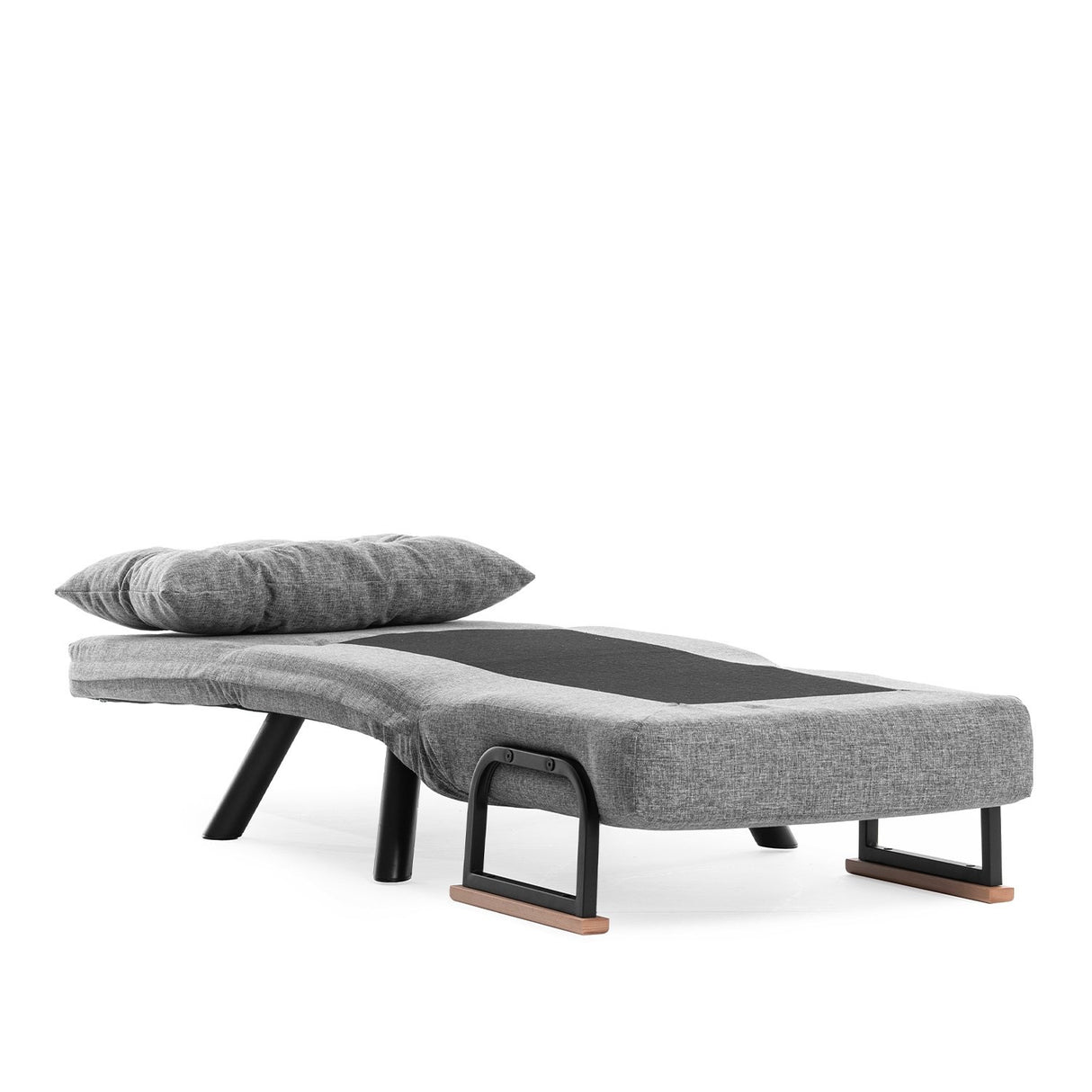Fauteuils - Scandinavische slaapfauteuil Grijs gemêleerde stof Sando - Dimehouse