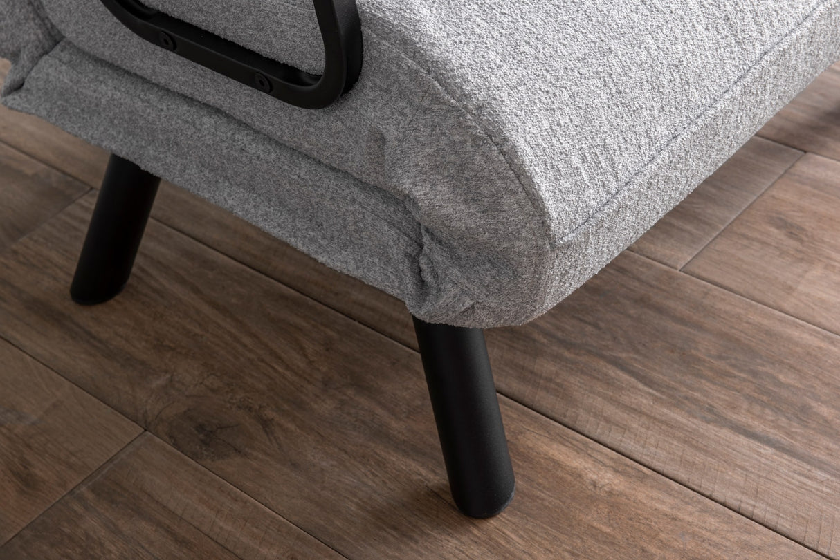 Fauteuils - Scandinavische slaapfauteuil Grijs teddystof Sando - Dimehouse