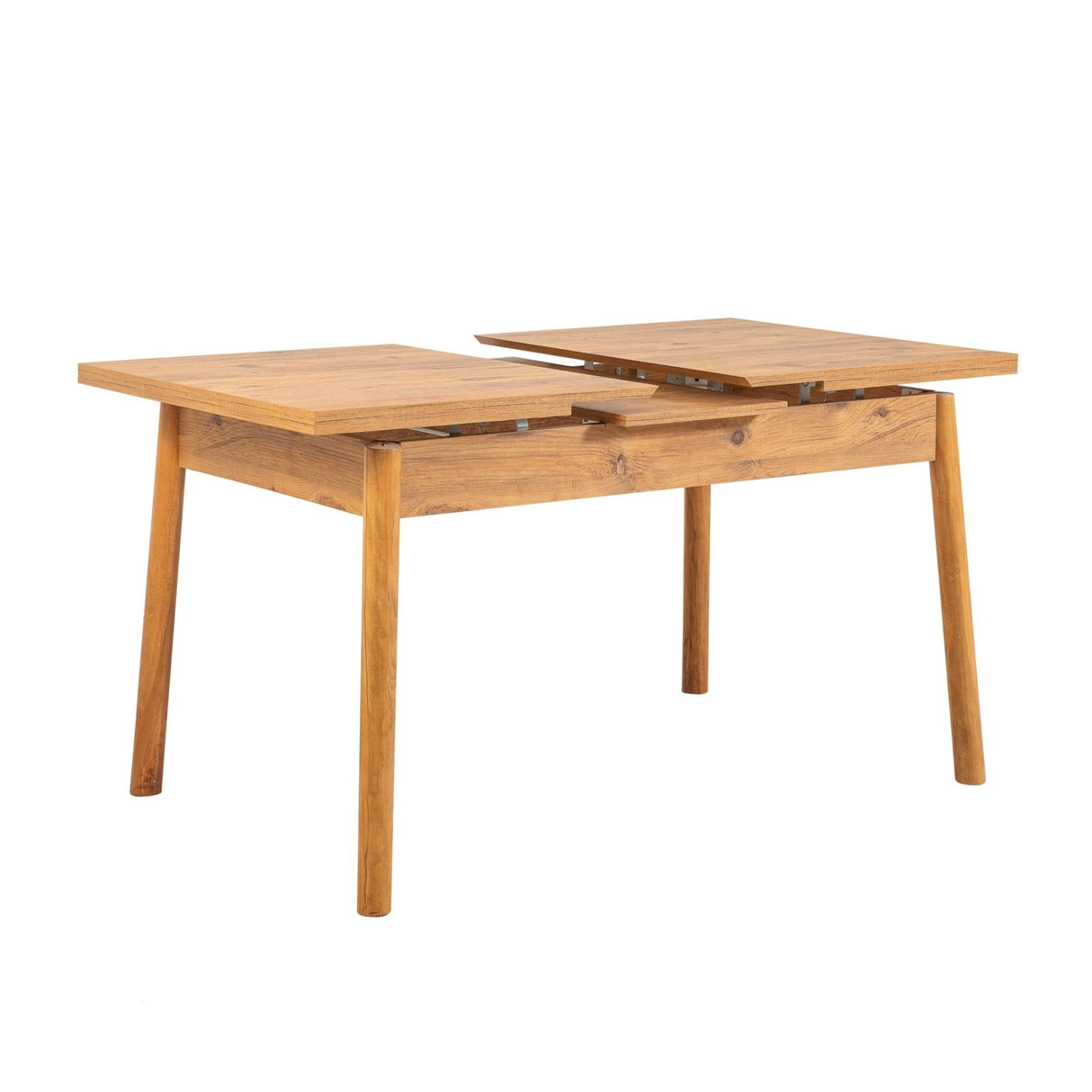 Santiago ausziehbares Esstisch-Set 120 cm, atlantische Kiefer, grau, melaminbeschichteter Holzverbundstoff