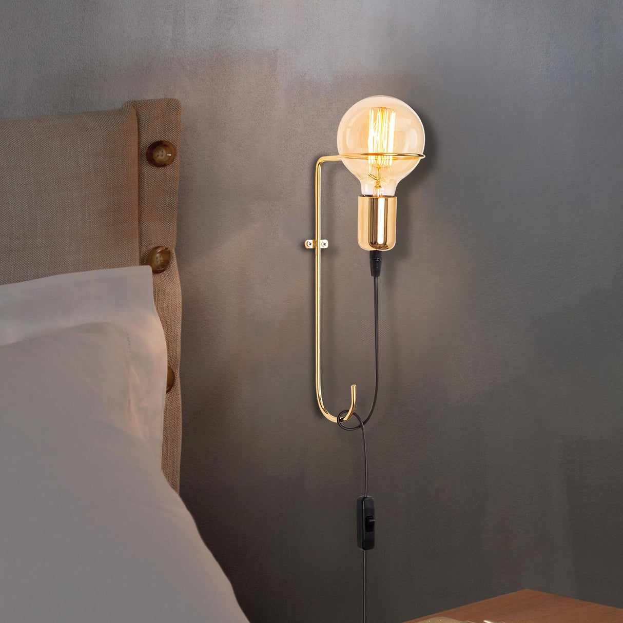 Wandlampen - Wandlamp Goud Metaal Ashburn - Dimehouse