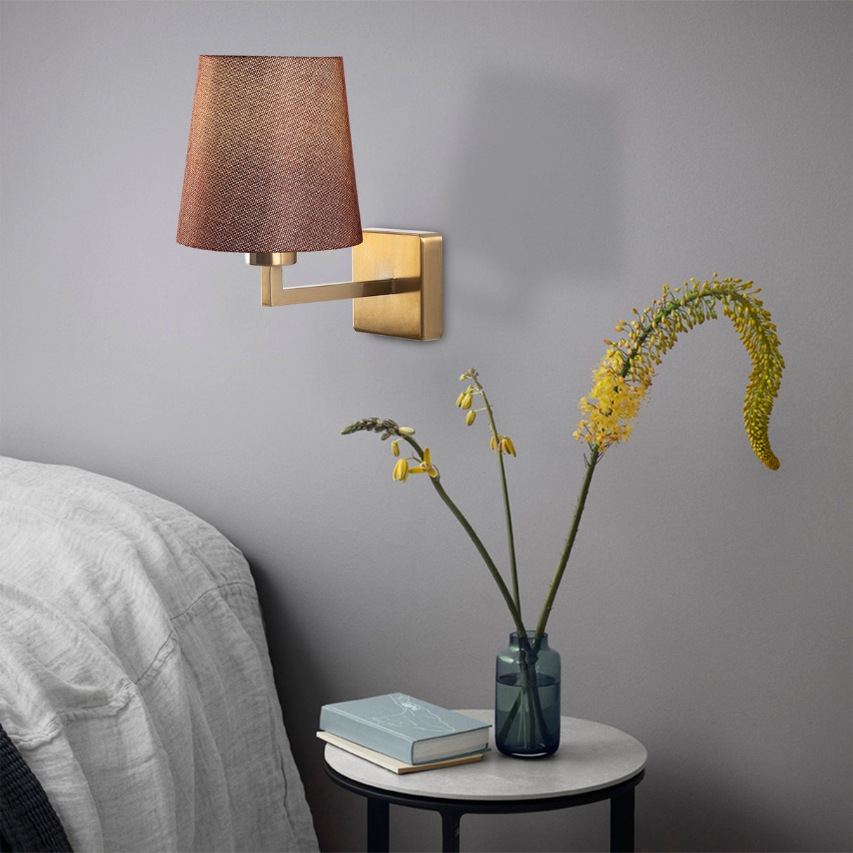 Wandlampen - Wandlamp 1 - lichts Goud Stof Ashburn - Dimehouse