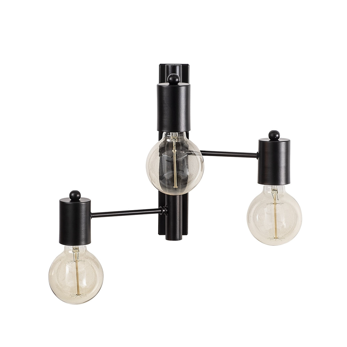Wandlampen - Wandlamp 3 - lichts Zwart Metaal Brisa - Dimehouse
