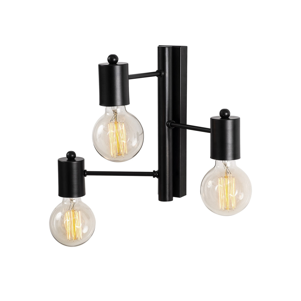 Wandlampen - Wandlamp 3 - lichts Zwart Metaal Brisa - Dimehouse