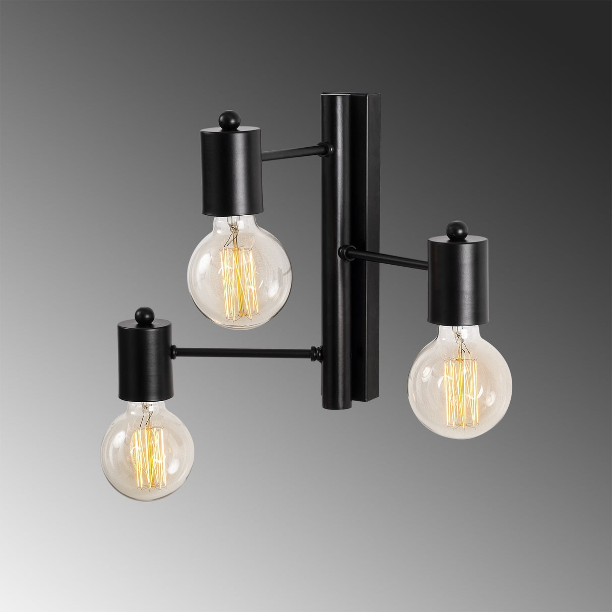 Wandlampen - Wandlamp 3 - lichts Zwart Metaal Brisa - Dimehouse