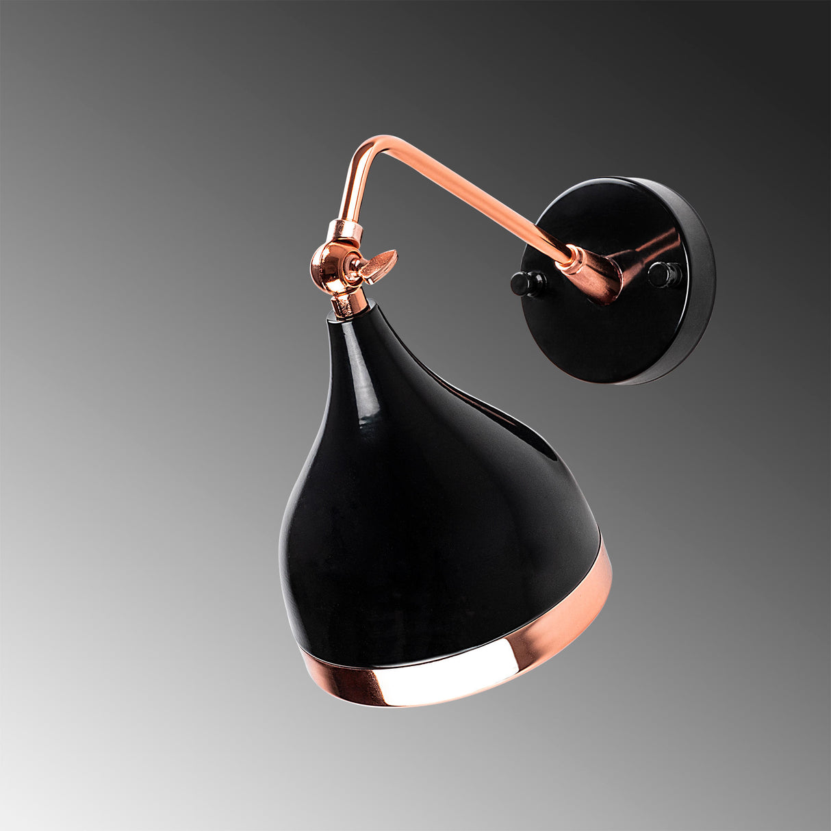 Wandlampen - Wandlamp Zwart Koper Metaal Grip - Dimehouse