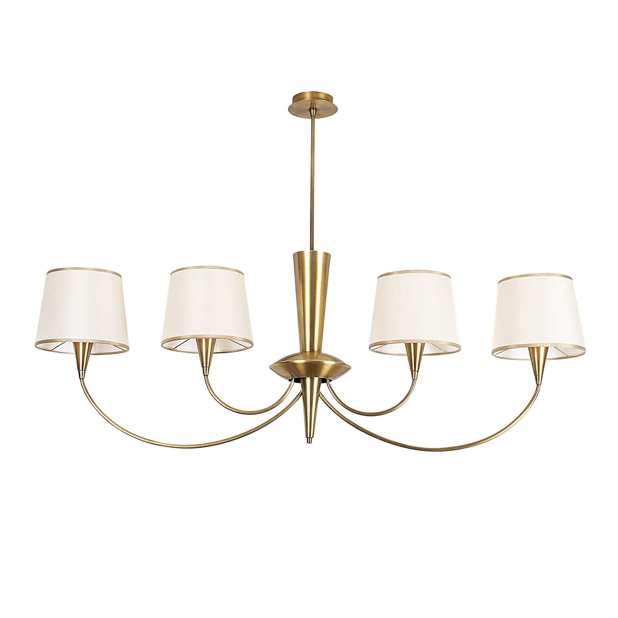 Hanglampen - Hanglamp Koperkleurig Stof Arboria - Dimehouse