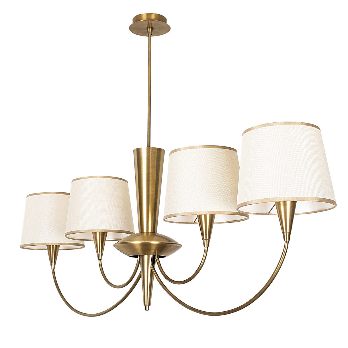Hanglampen - Hanglamp Koperkleurig Stof Arboria - Dimehouse