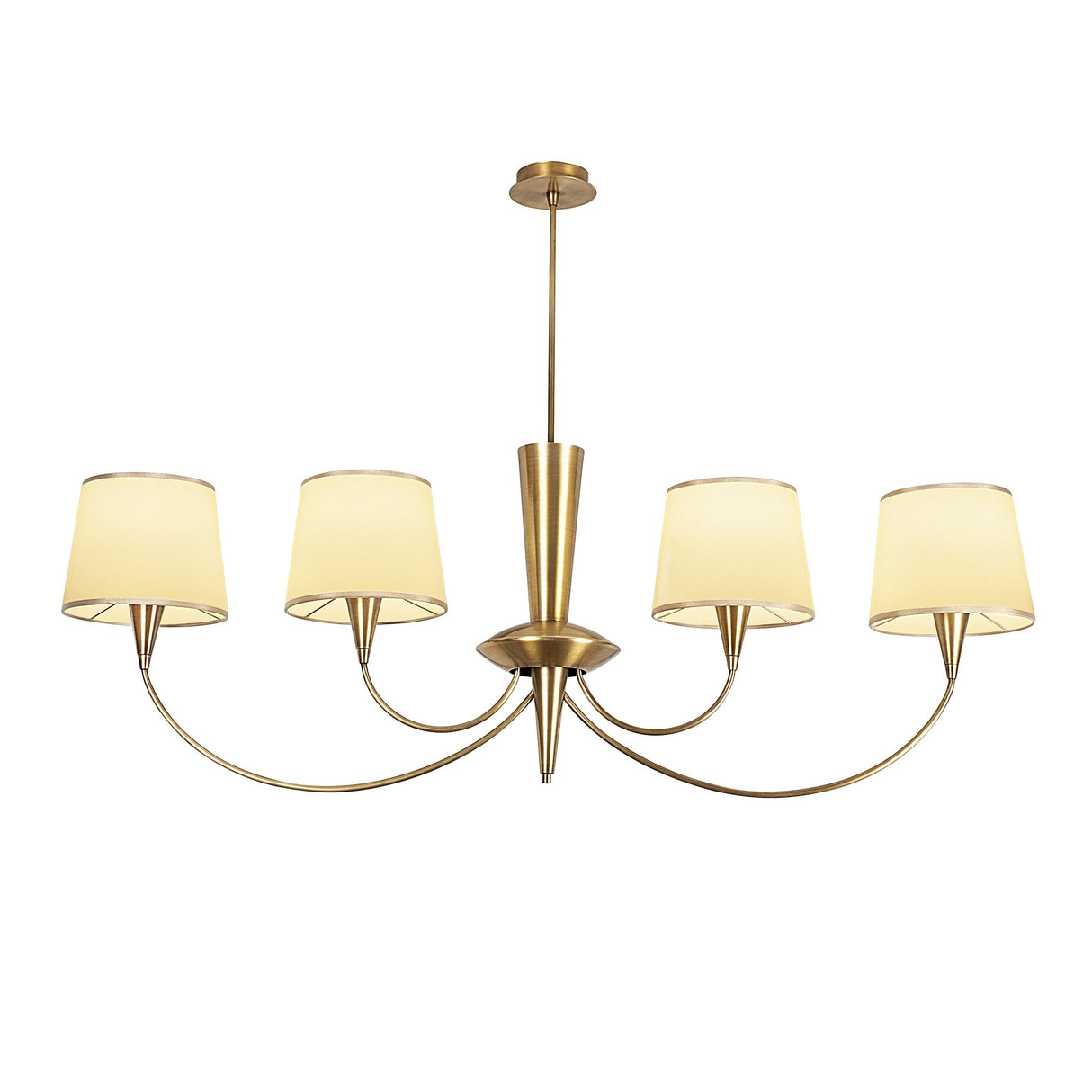 Hanglampen - Hanglamp Koperkleurig Stof Arboria - Dimehouse