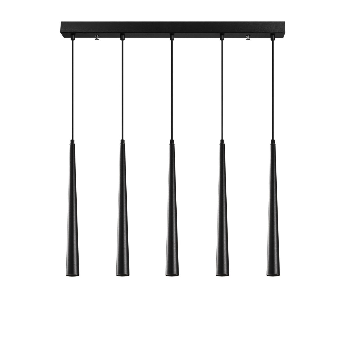 Hanglampen - Hanglamp 5 - lichts Zwart Metaal Vox - Dimehouse