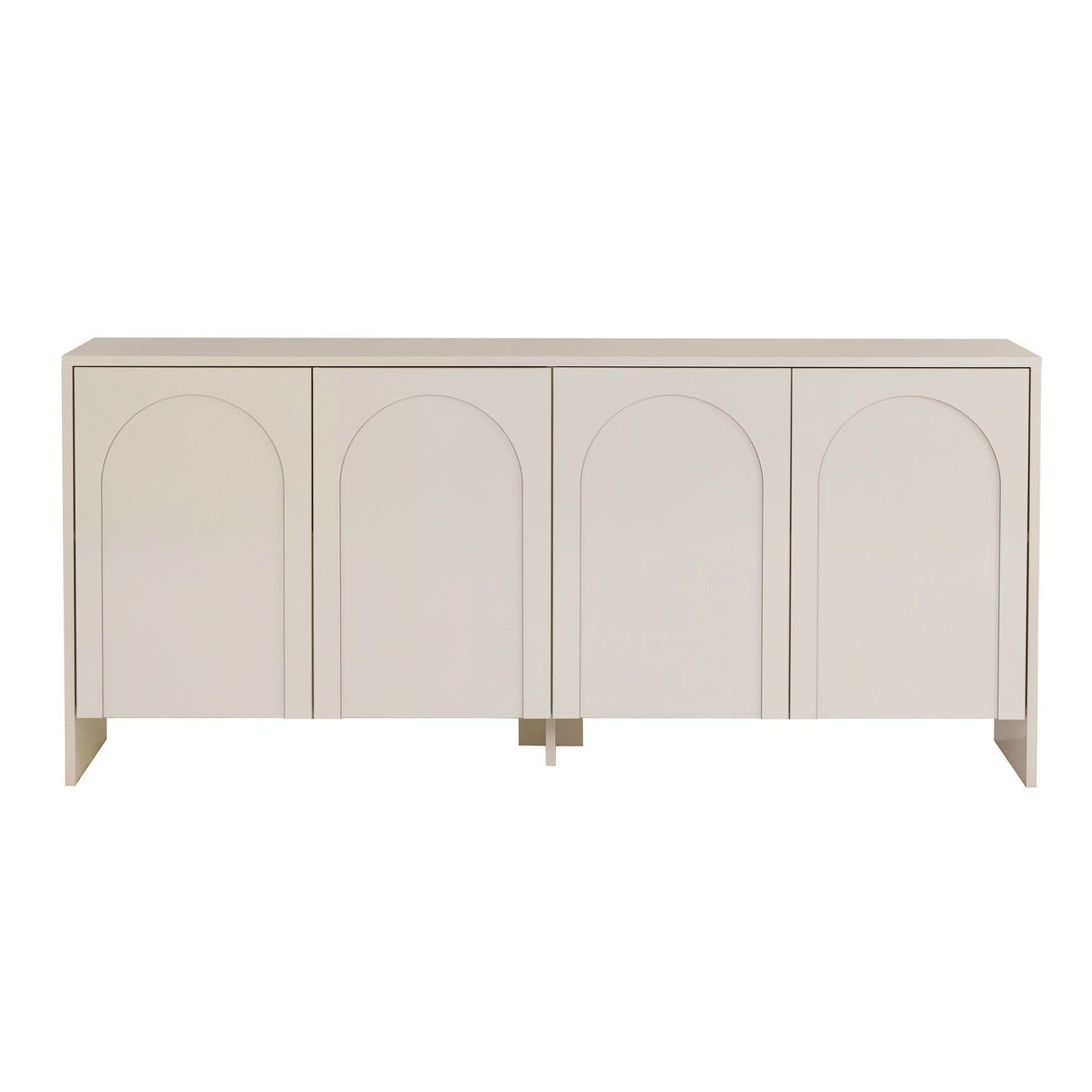 Arlen Beistelltisch creme 180 cm Melaminbeschichtetes Holz