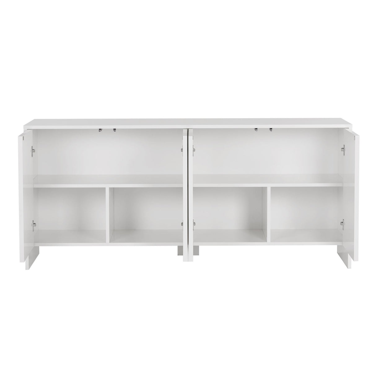 Arlen Beistelltisch weiß 180 cm Melaminbeschichtetes Holzverbundmaterial