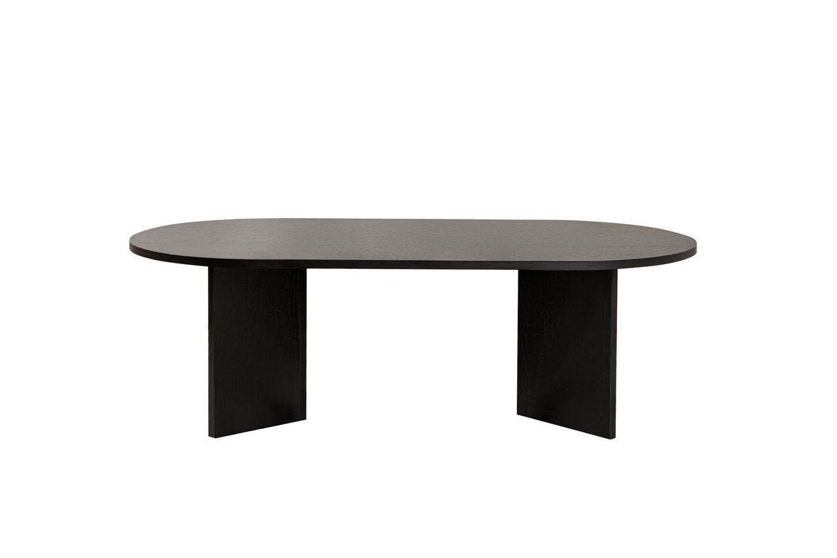 Salontafels - Ovale salontafel Zwart melamine - Japandi - 119x60 cm - Sota - Dimehouse