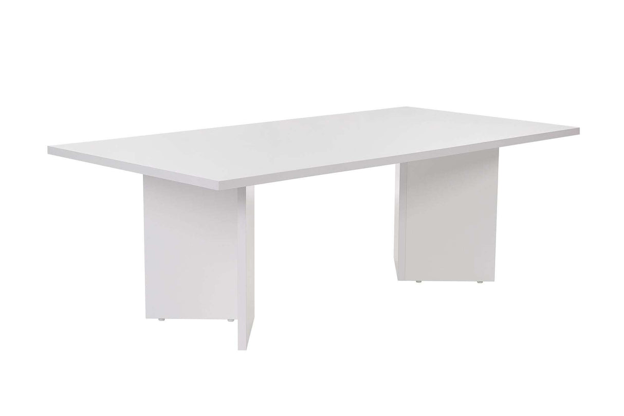 Salontafels - Rechthoekige salontafel wit melamine Sabin 119x60 cm - Dimehouse