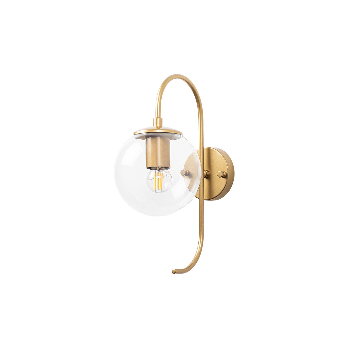 Wandlampen - Wandlamp Goud Helder Glas Lucent - Dimehouse