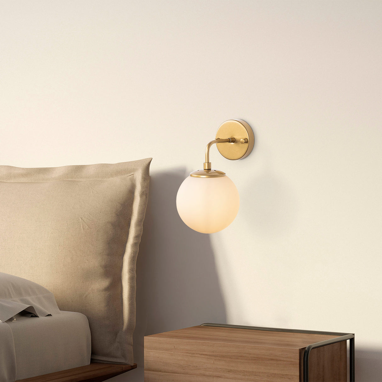 Wandlampen - Wandlamp Goud Glas Elio - Dimehouse