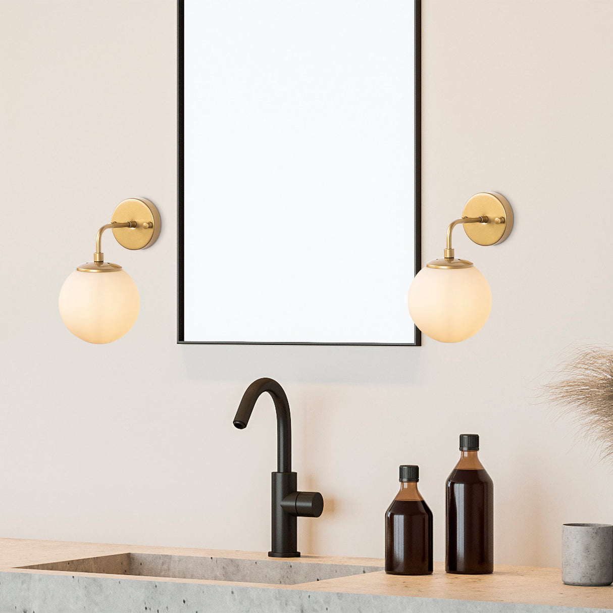 Wandlampen - Wandlamp Goud Glas Elio - Dimehouse