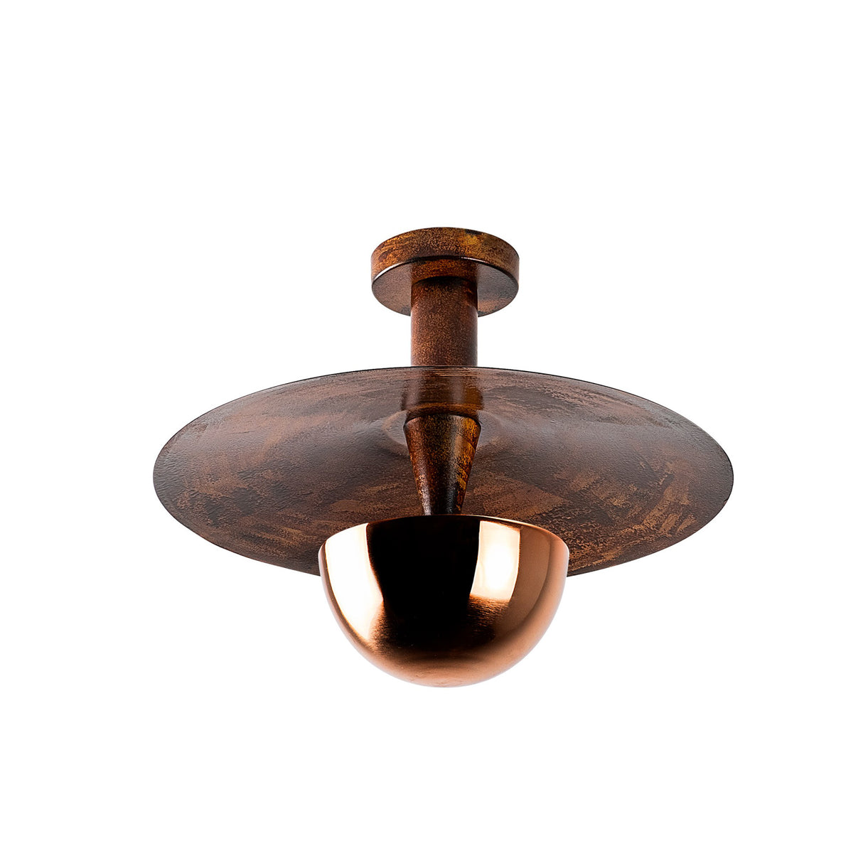 Plafondlampen - Plafondlamp 38 cm Koperkleurig Metaal Elevate - Dimehouse