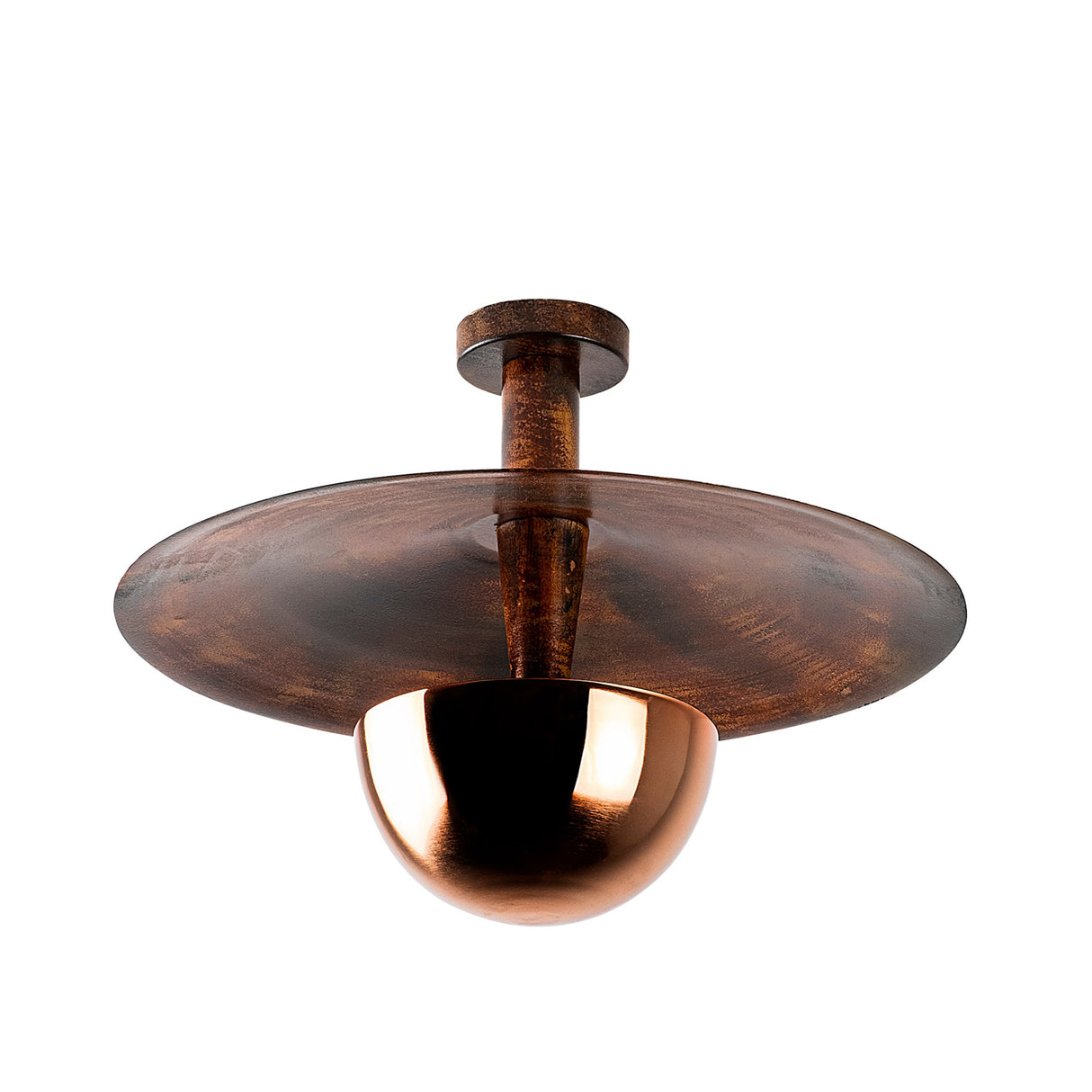 Plafondlampen - Plafondlamp 48 cm Koperkleurig Metaal Elevate - Dimehouse