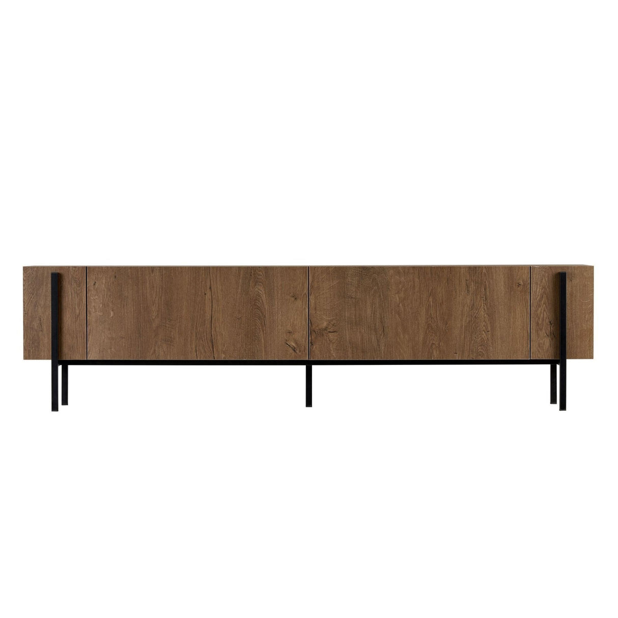 Nexus TV-Möbel Eichenoptik Schwarz 180 cm Kafkas Eichenoptik / Schwarz Melaminbeschichtetes Holz